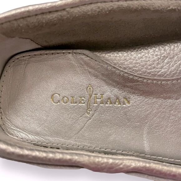 Cole Haan Metallic Silver Driving Moccasin Loafers - Picture 7 of 7